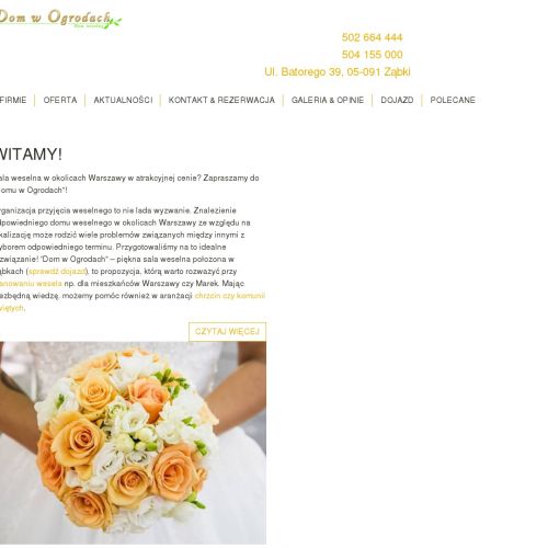 Piękna sala weselna w Wołominie