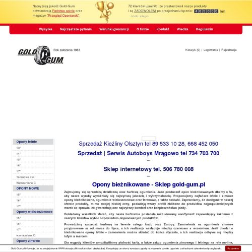 Olsztyn - opony bieżnikowane zimowe