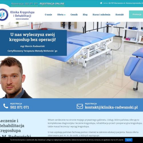 Leczenie bóle pleców - Piaseczno