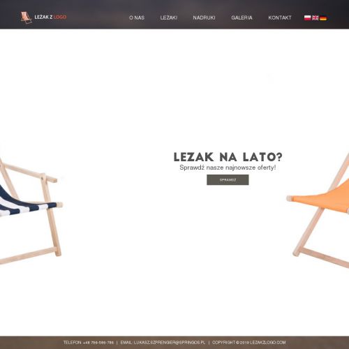 Kraków - leżaki reklamowe z indywidualnym nadrukiem