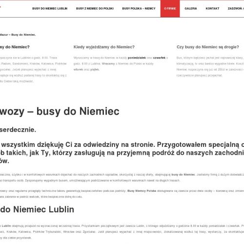 Przewoźnik polska niemcy w Tarnowie