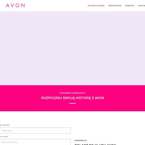 Formularz rejestracyjny avon