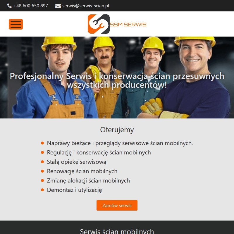 Regulacja ścian składanych - Warszawa