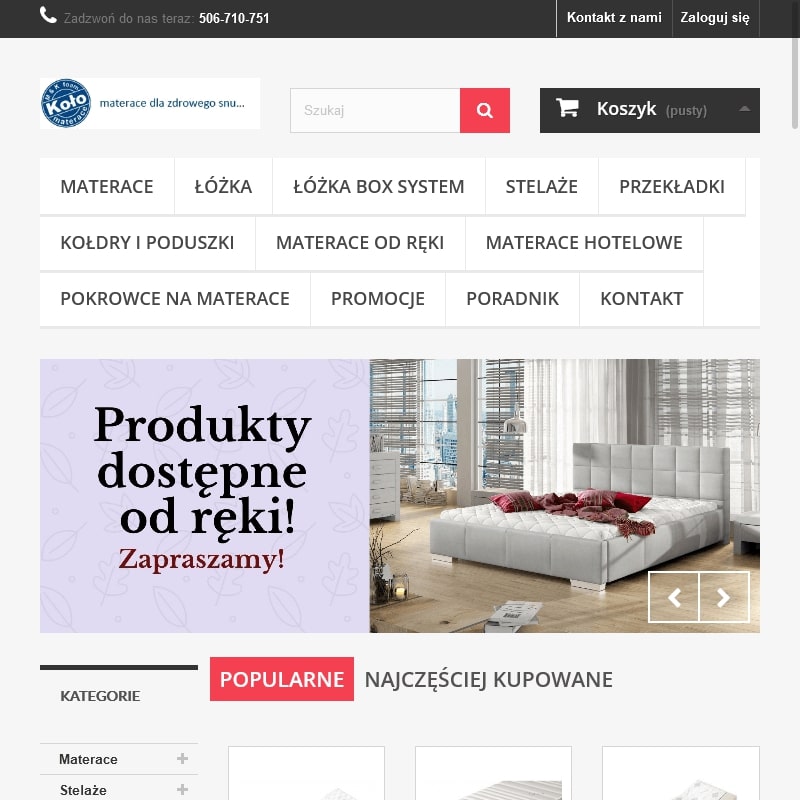 Materac kieszeniowy 160x200 w Kole