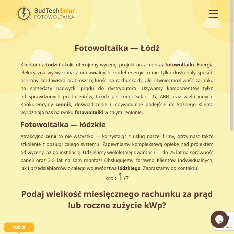 Fotowoltaika łódź cena w Łodzi