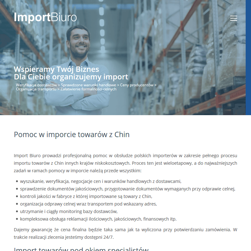 Sprowadzanie towarów z chin