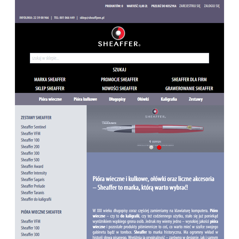 Sheaffer prelude pióra wieczne